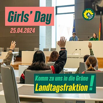 👩‍💼 Die Grüne Landtagsfraktion richtet auch in diesem Jahr wieder einen Girls‘ Day aus!

🌈 Dazu laden wir 25. April...